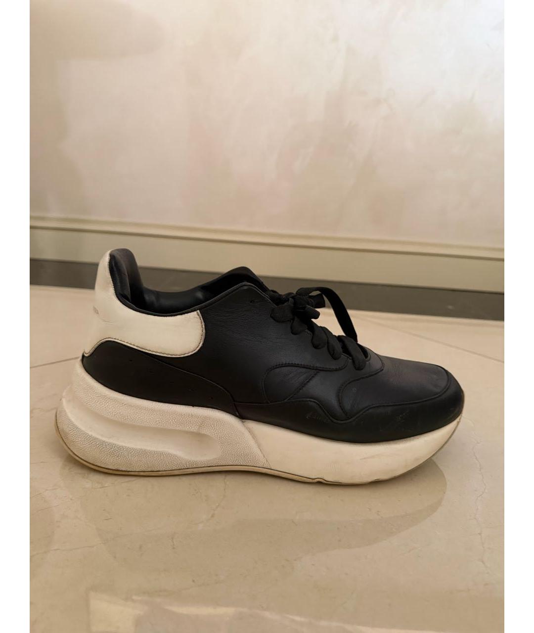 ALEXANDER MCQUEEN Черные кожаные высокие кроссовки / кеды, фото 8
