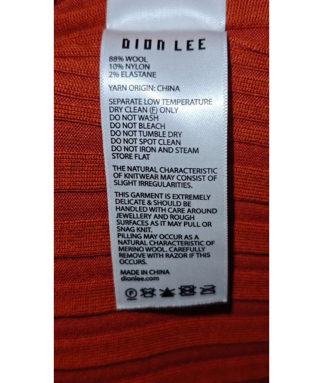 DION LEE Оранжевый шерстяной кардиган, фото 6
