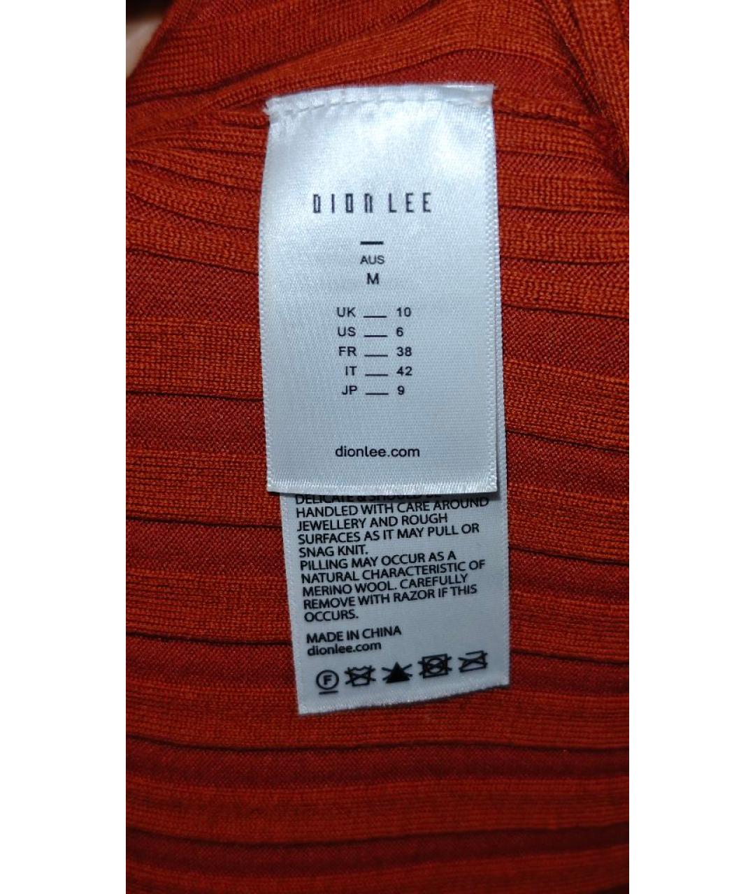 DION LEE Оранжевый шерстяной кардиган, фото 5