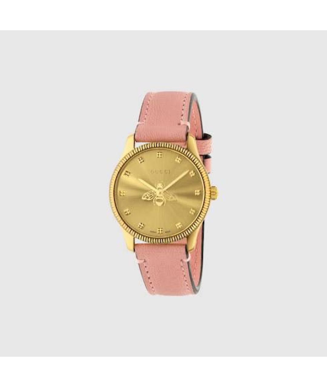 GUCCI Розовые позолоченные часы, фото 6