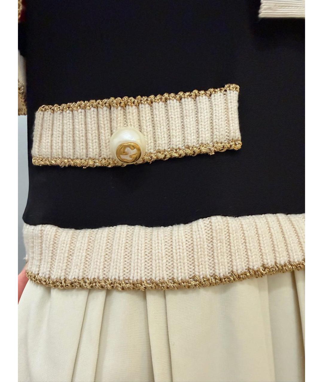 GUCCI Бежевое вискозное платье, фото 3