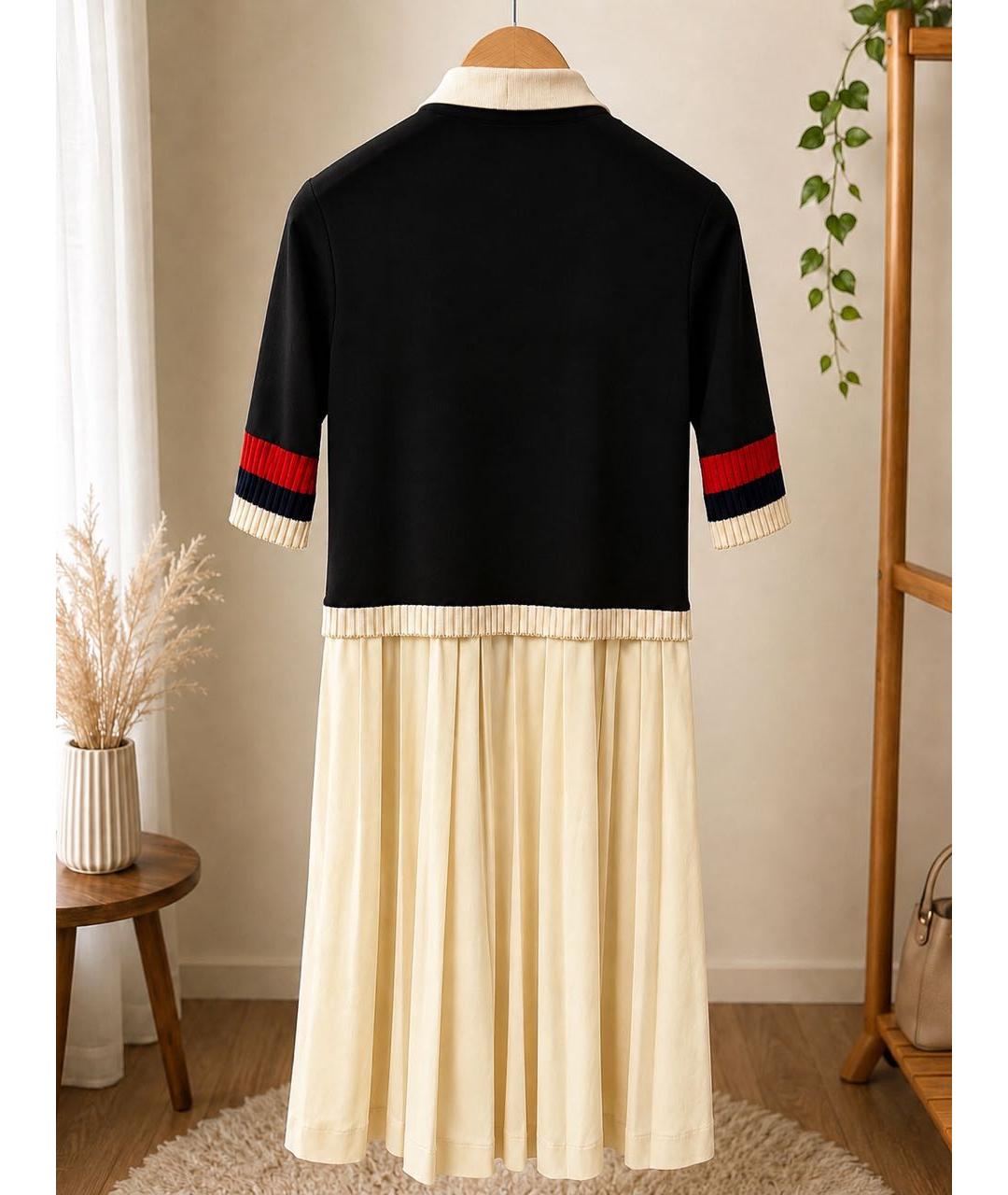 GUCCI Бежевое вискозное платье, фото 2