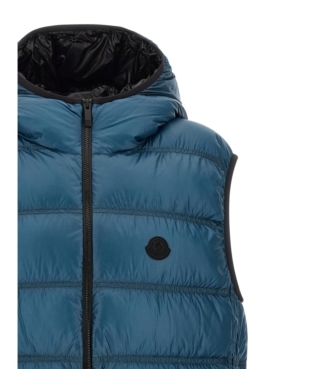 MONCLER Синий полиамидовый жилет, фото 3