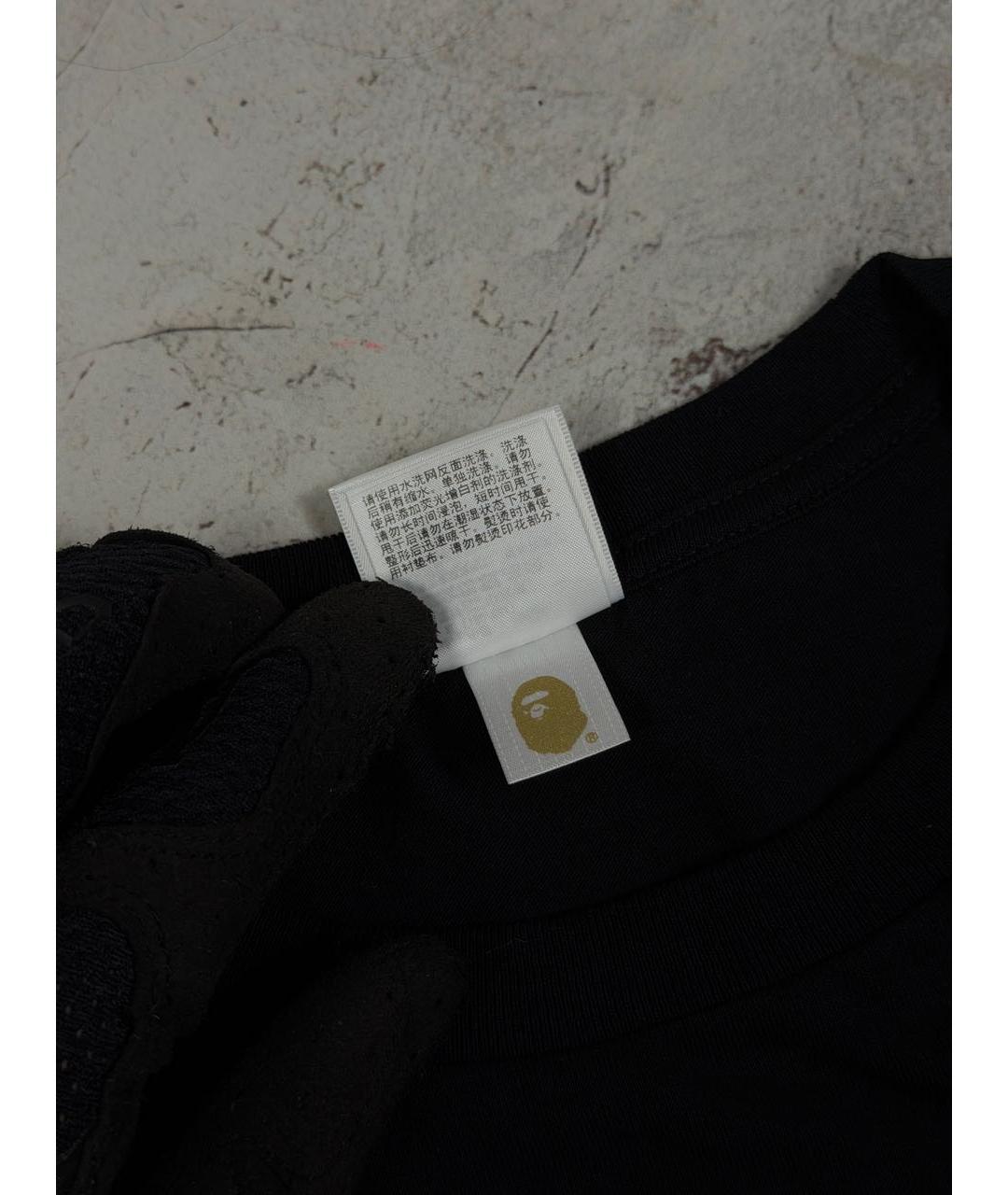 A BATHING APE Черная хлопковая футболка, фото 8