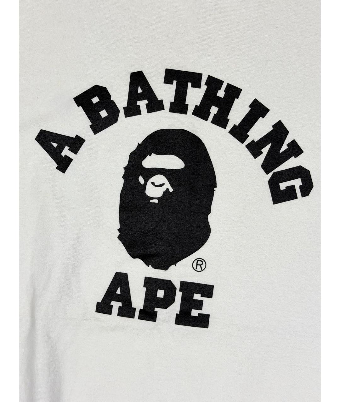 A BATHING APE Белая хлопковая футболка, фото 3