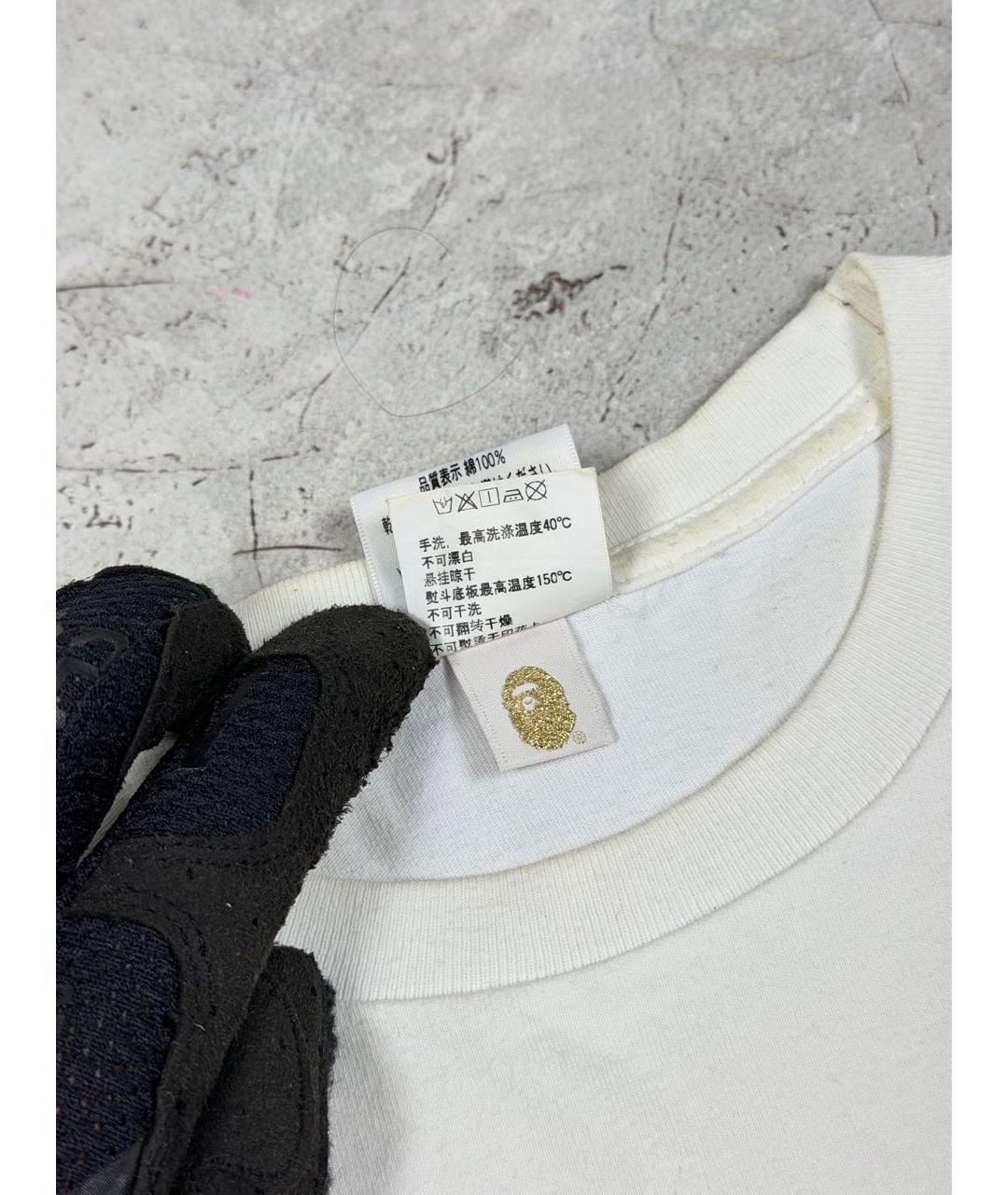 A BATHING APE Белая хлопковая футболка, фото 8