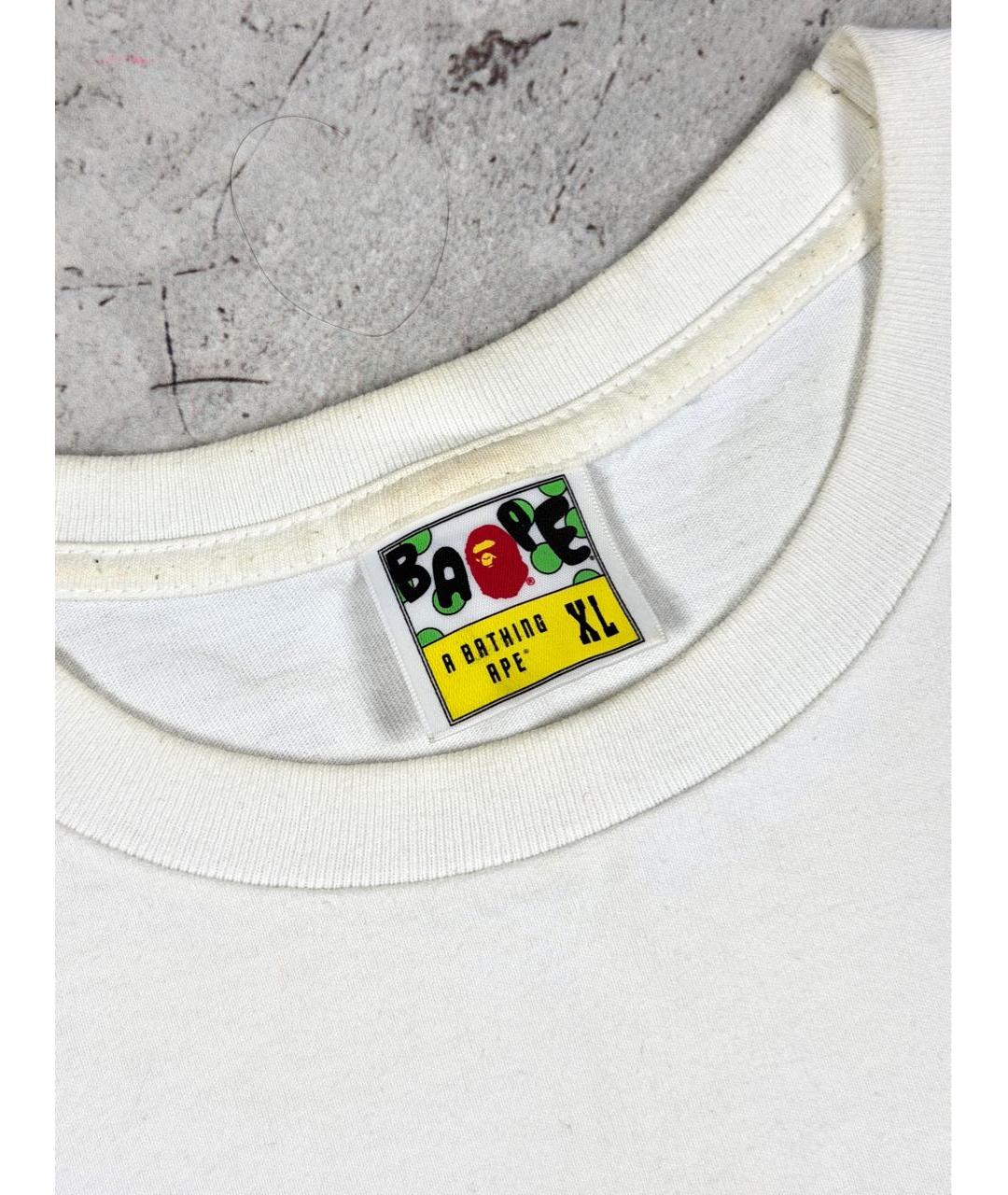 A BATHING APE Белая хлопковая футболка, фото 6