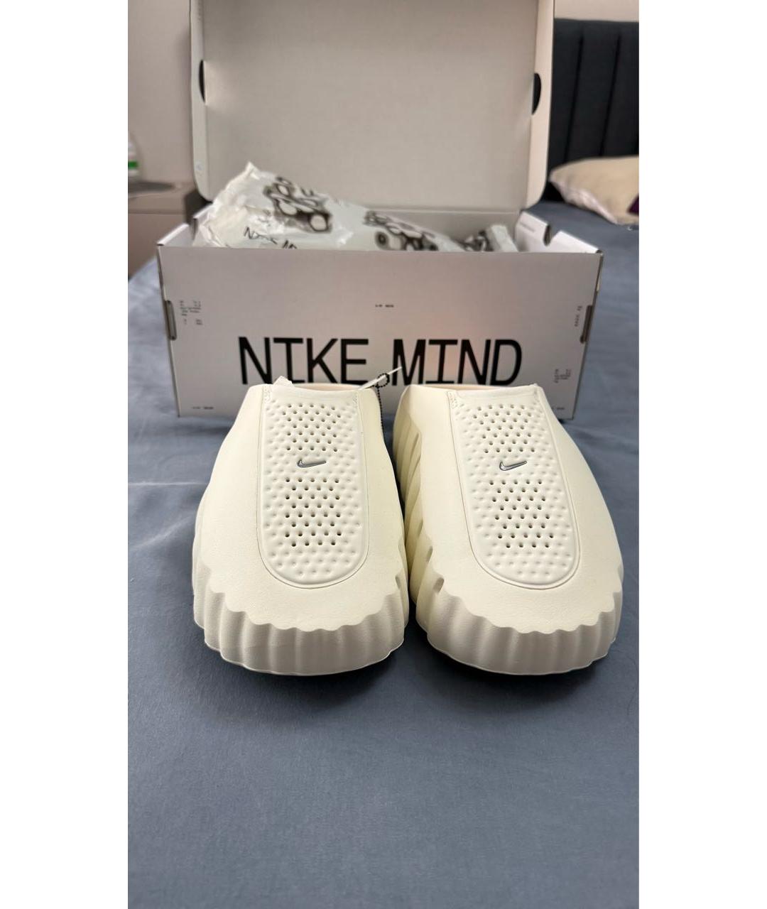 NIKE Бежевые резиновые сандалии, фото 2
