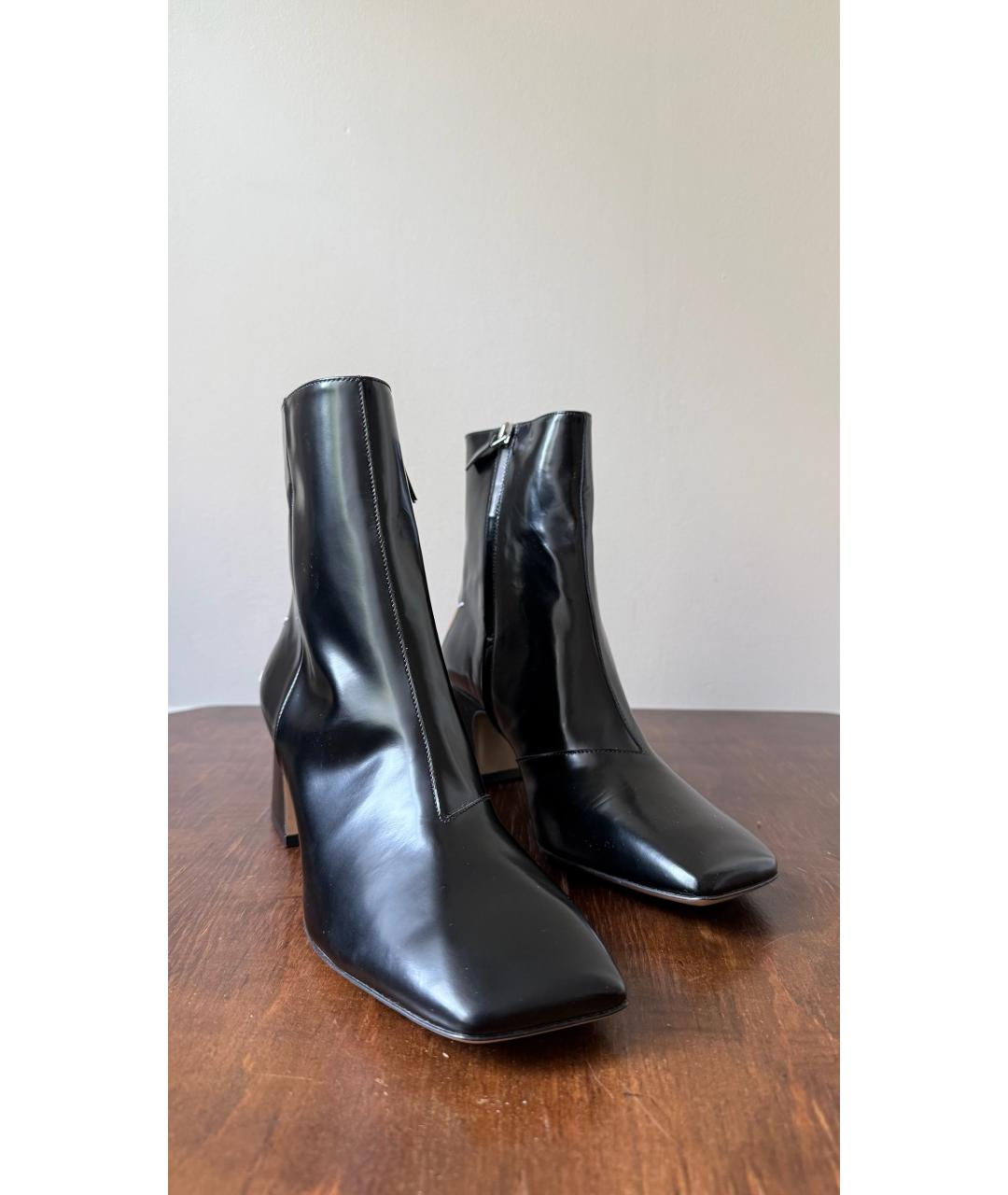 MAISON MARGIELA Черные кожаные ботильоны, фото 2