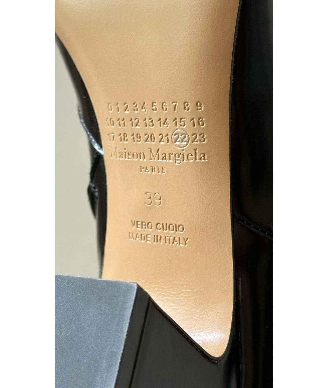 MAISON MARGIELA Черные кожаные ботильоны, фото 7