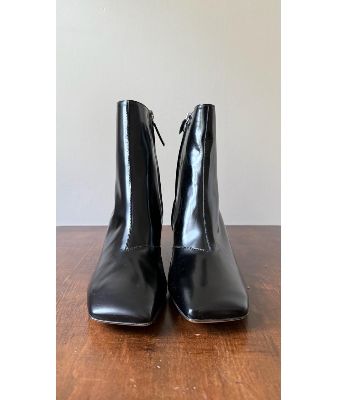 MAISON MARGIELA Черные кожаные ботильоны, фото 3