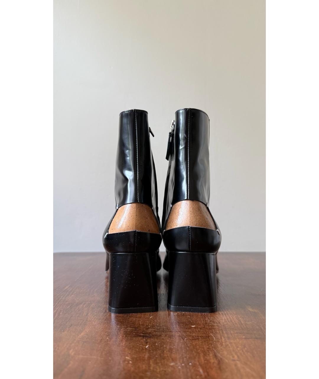 MAISON MARGIELA Черные кожаные ботильоны, фото 4