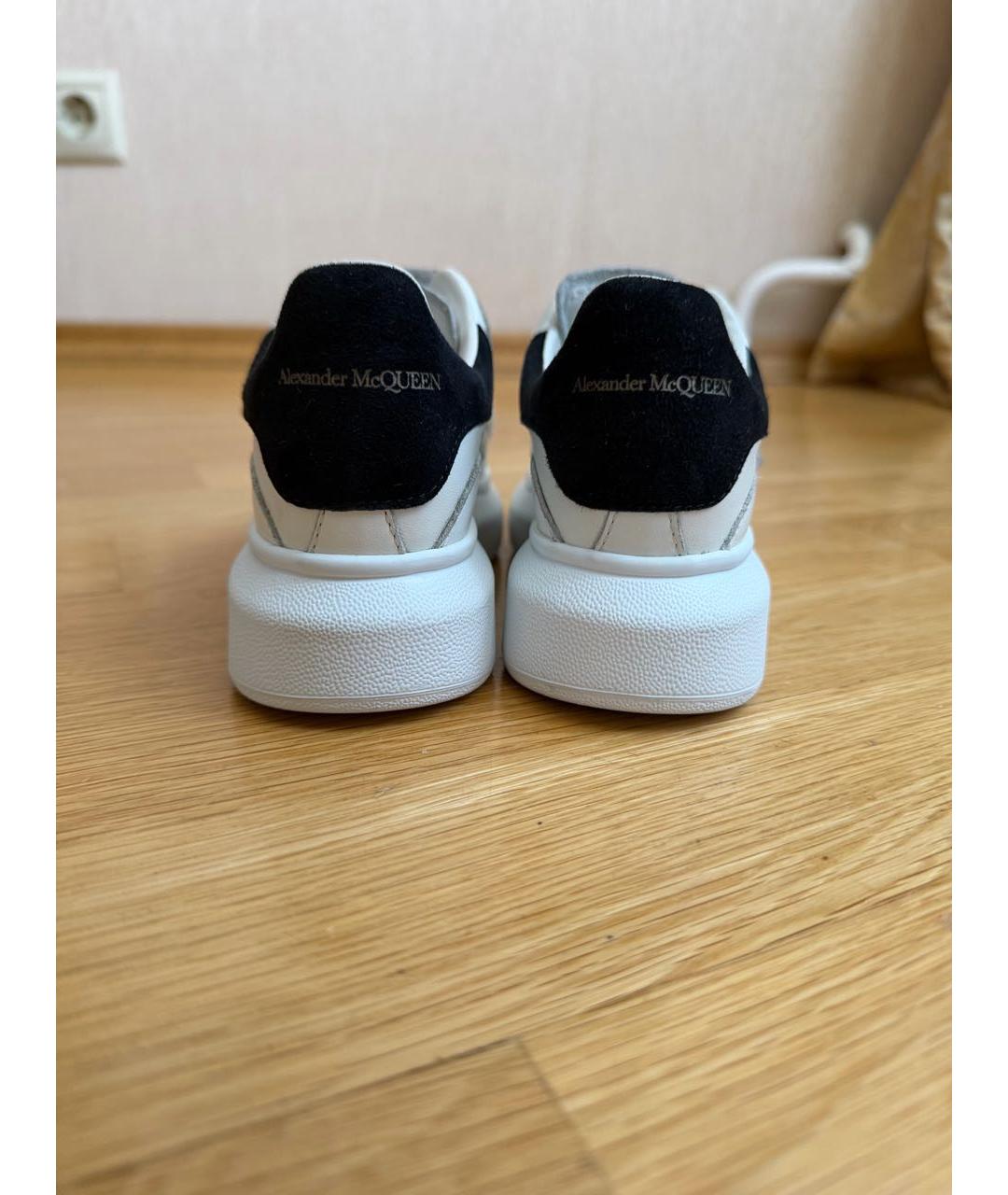 ALEXANDER MCQUEEN Белые кожаные кеды, фото 4