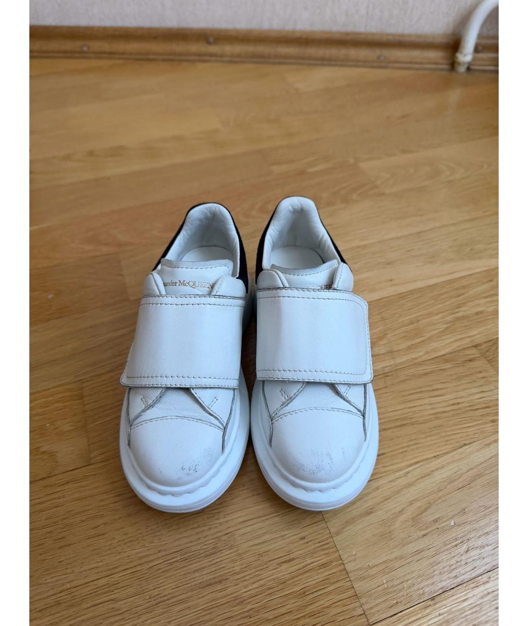 ALEXANDER MCQUEEN Белые кожаные кеды, фото 2