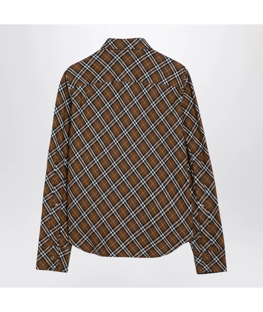 BURBERRY Коричневая хлопковая рубашка, фото 2