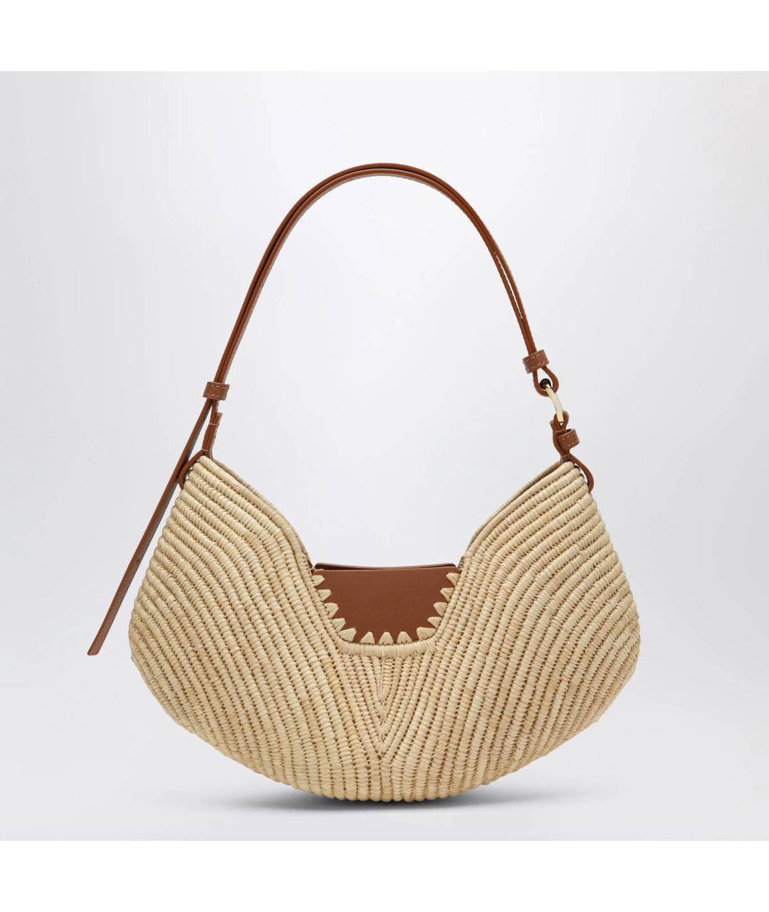LOEWE Бежевая рафия сумка через плечо, фото 2