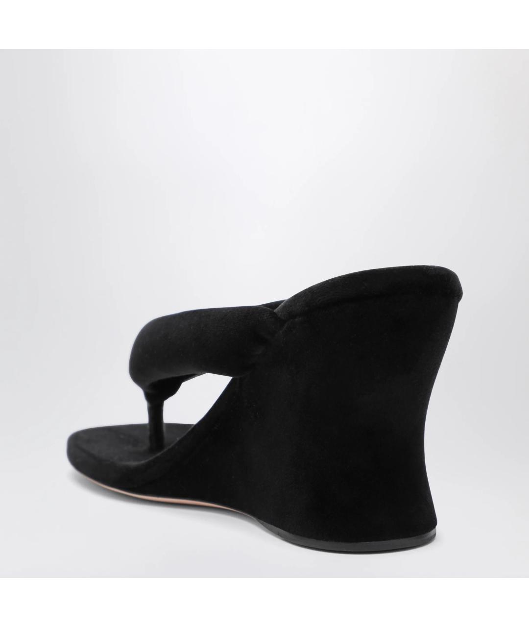 BALENCIAGA Черные бархатные мюли, фото 2