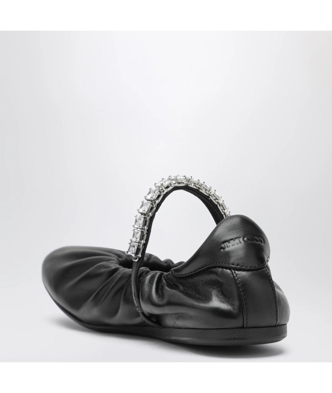 JIMMY CHOO Черные кожаные балетки, фото 2