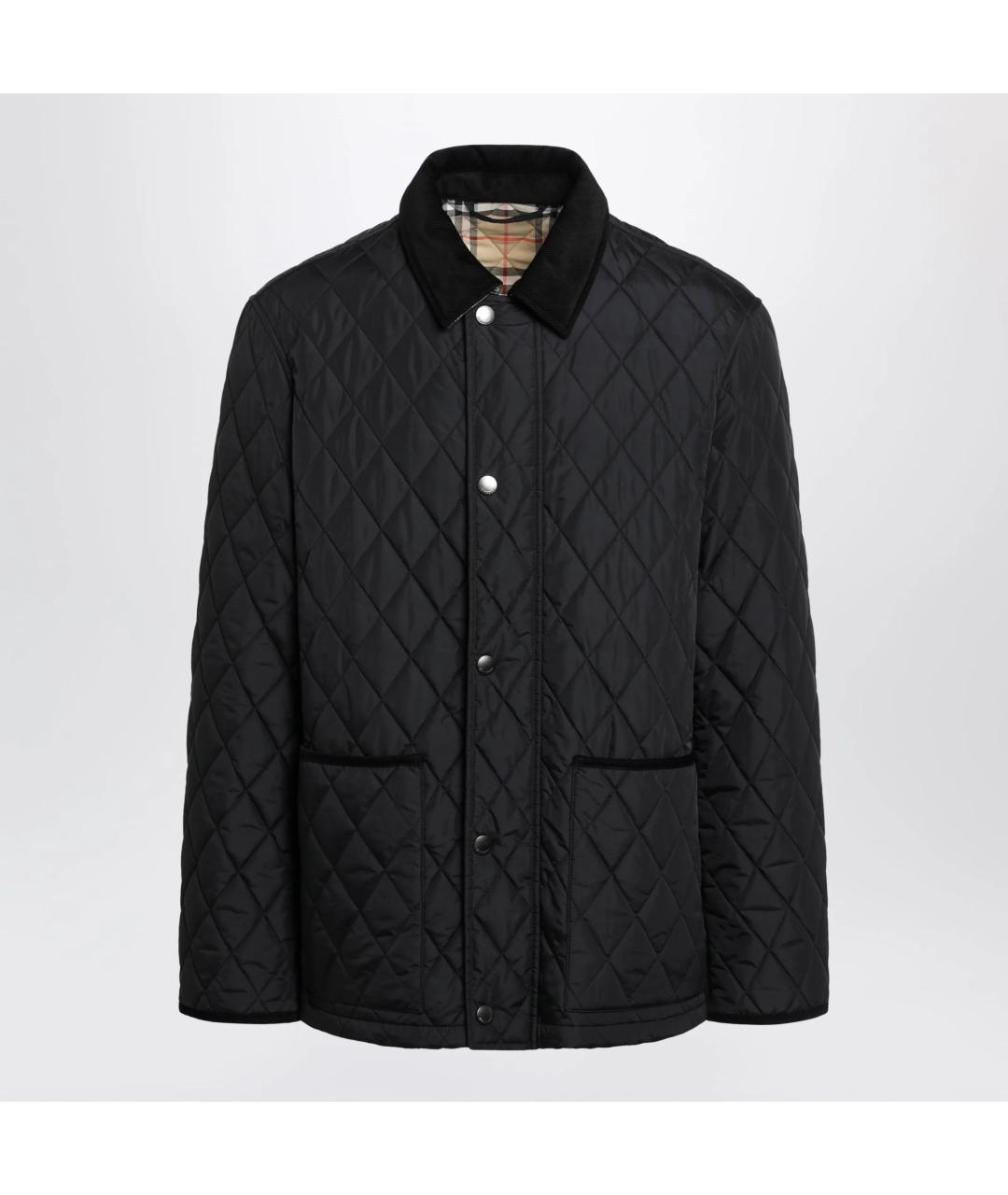 BURBERRY Черная полиамидовая куртка, фото 3