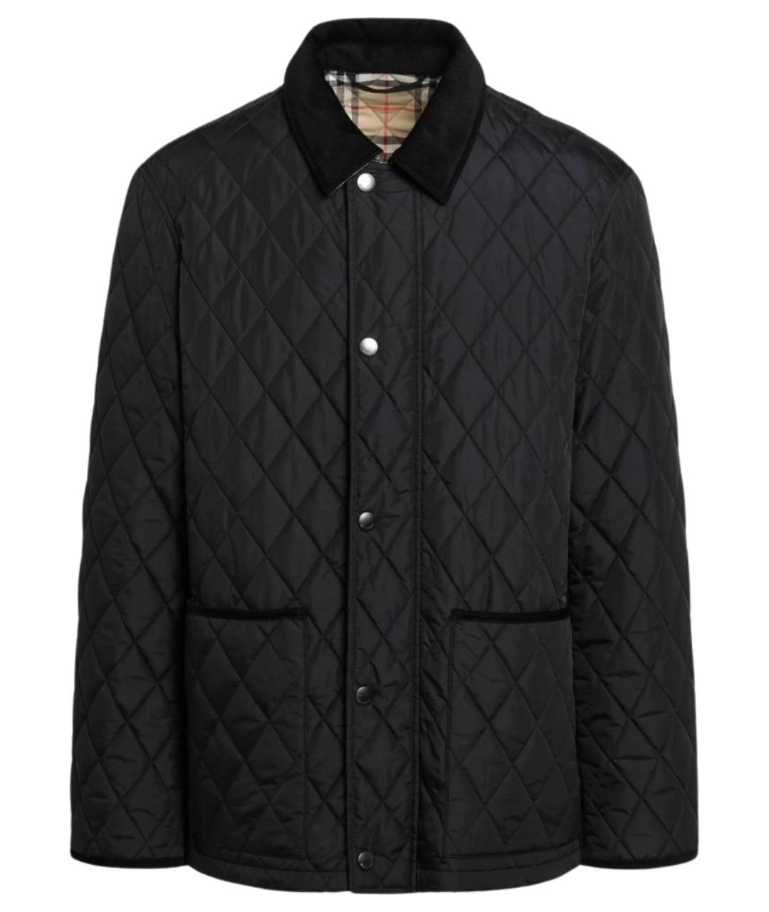 BURBERRY Черная полиамидовая куртка, фото 1