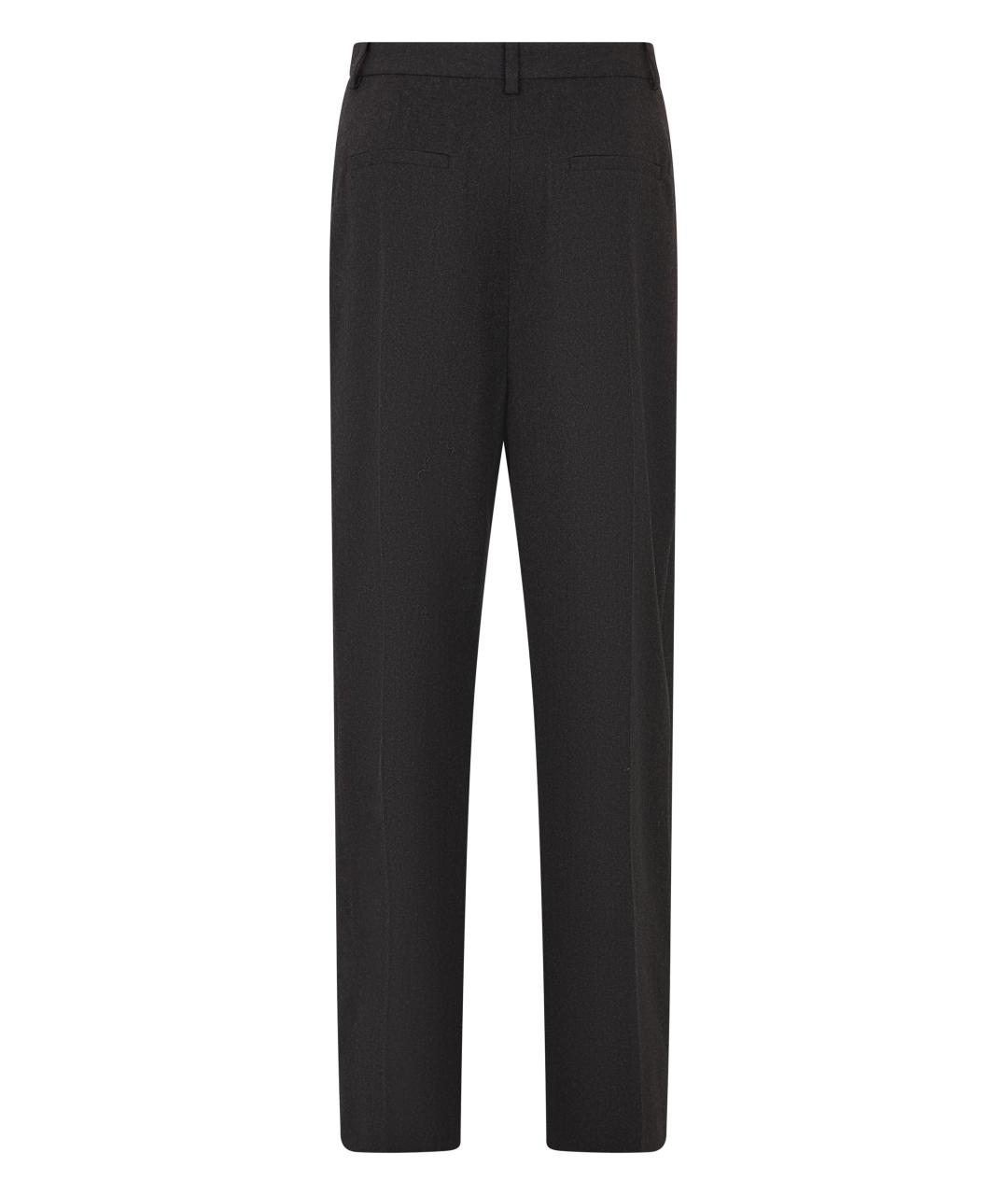 VICTORIA BECKHAM Черные полиэстеровые прямые брюки, фото 2