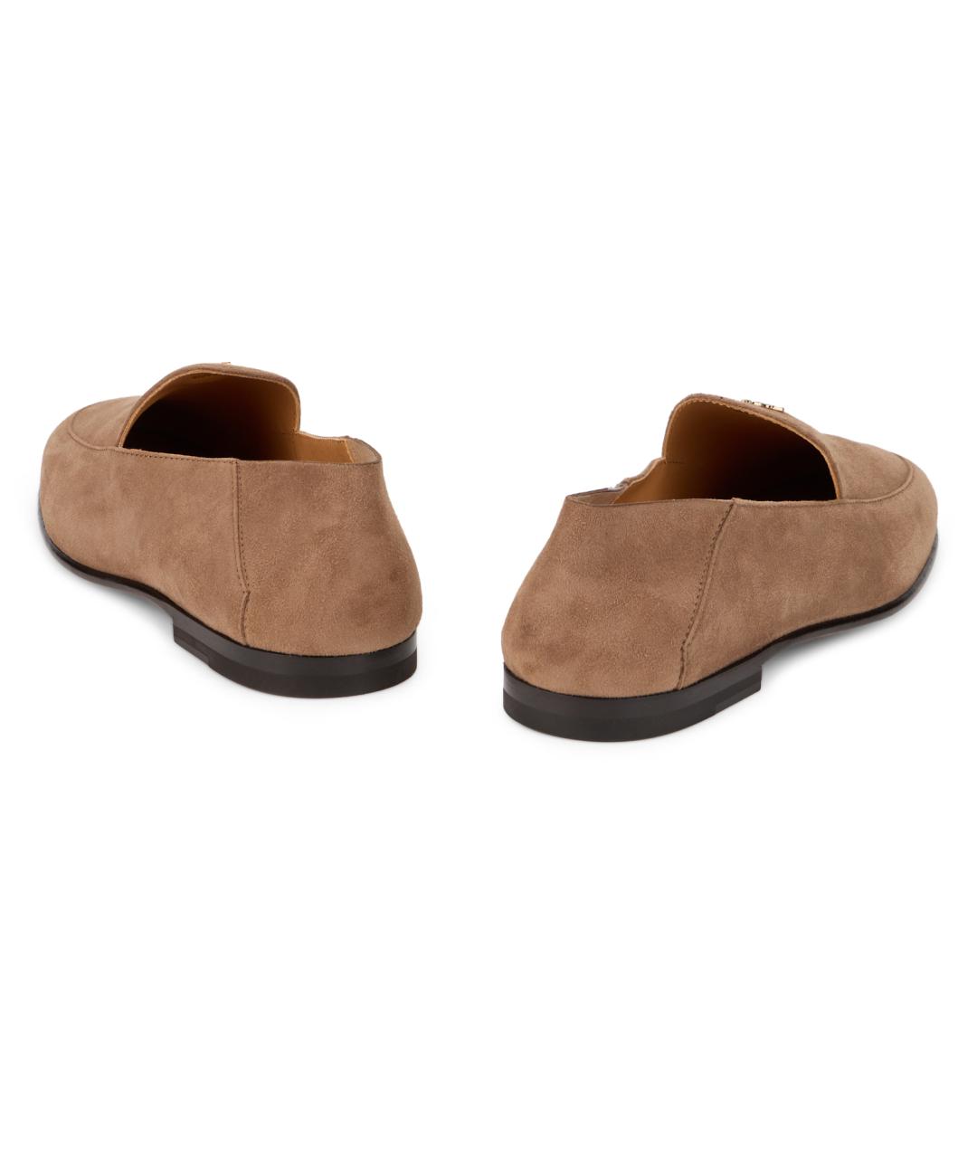 TOD'S Бежевые кожаные лоферы, фото 3