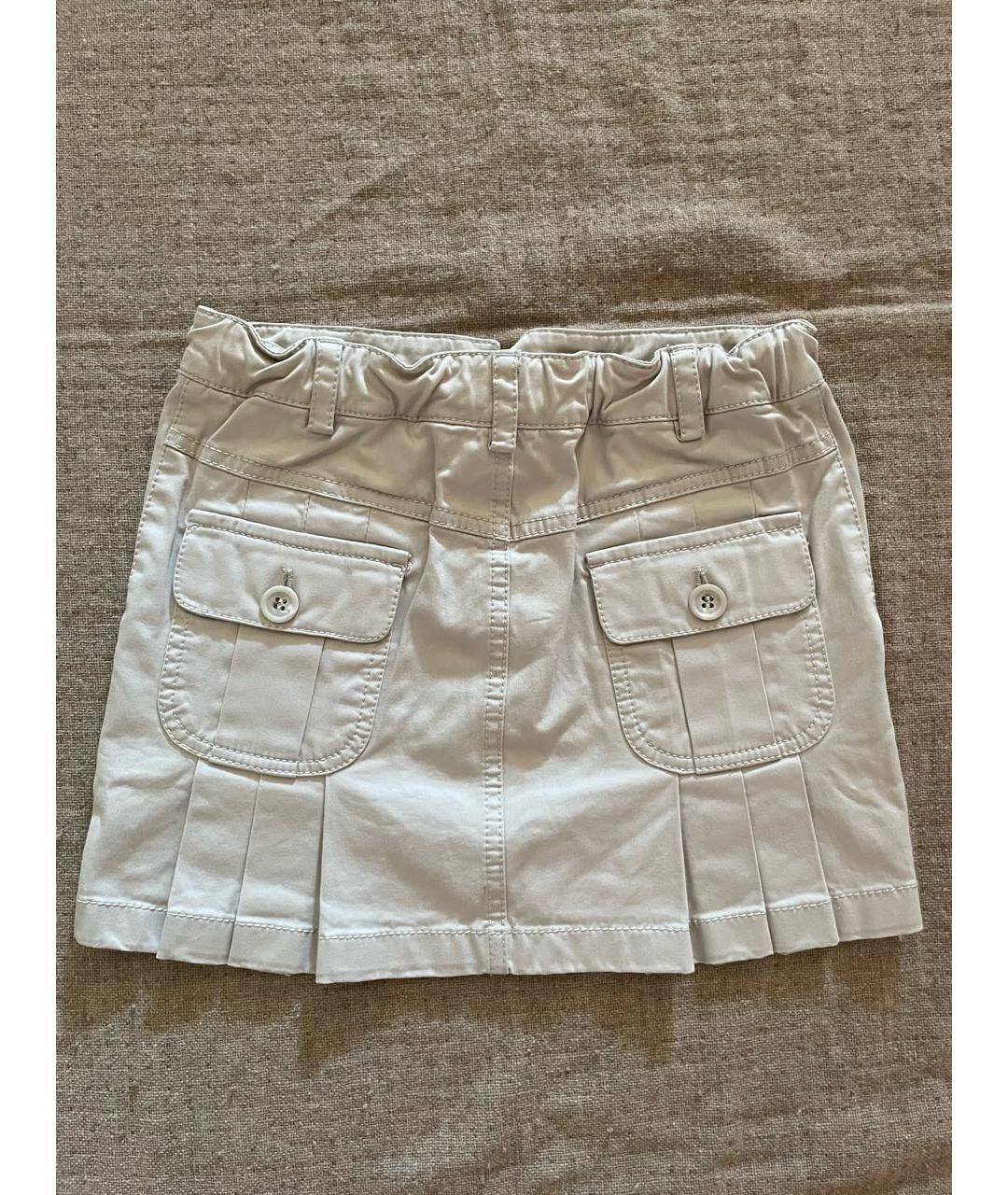 BURBERRY Бежевая хлопковая юбка, фото 2