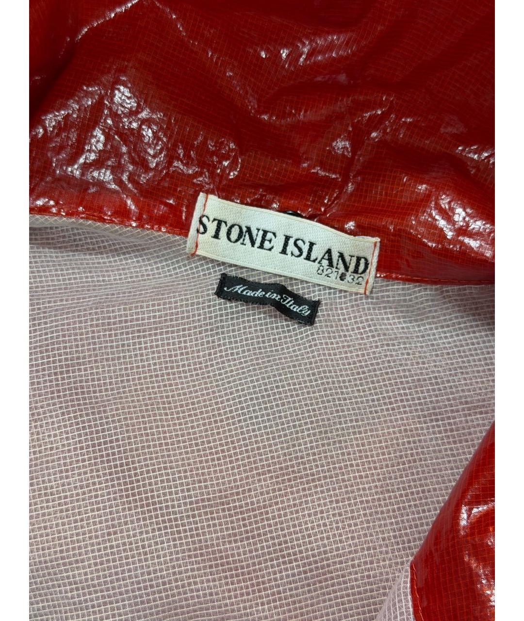 STONE ISLAND Красная полиуретановая куртка, фото 2