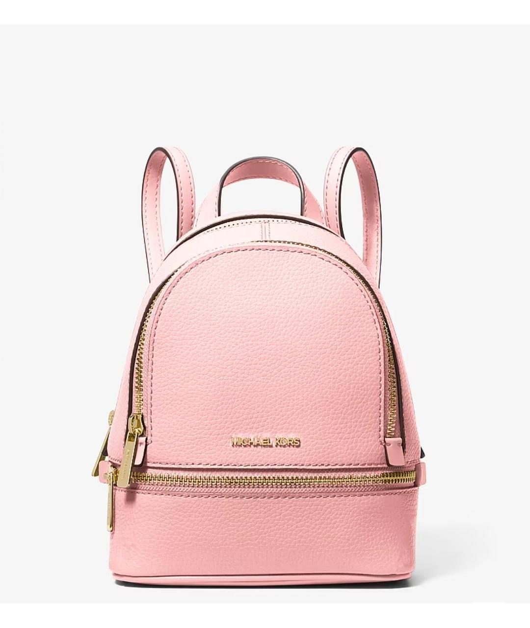 MICHAEL KORS Розовый кожаный рюкзак, фото 10