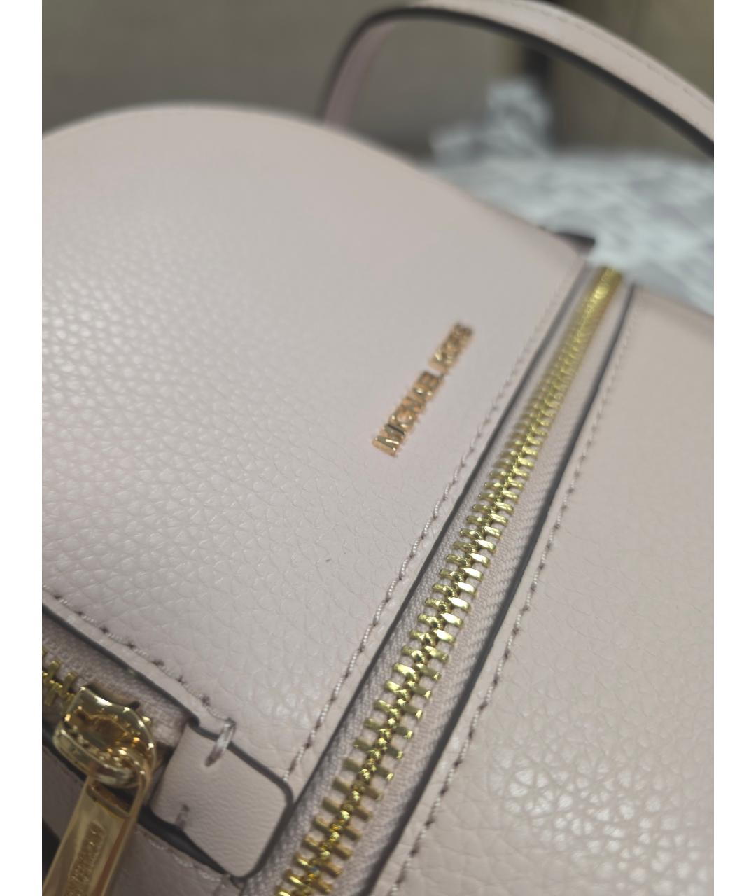 MICHAEL KORS Розовый кожаный рюкзак, фото 5