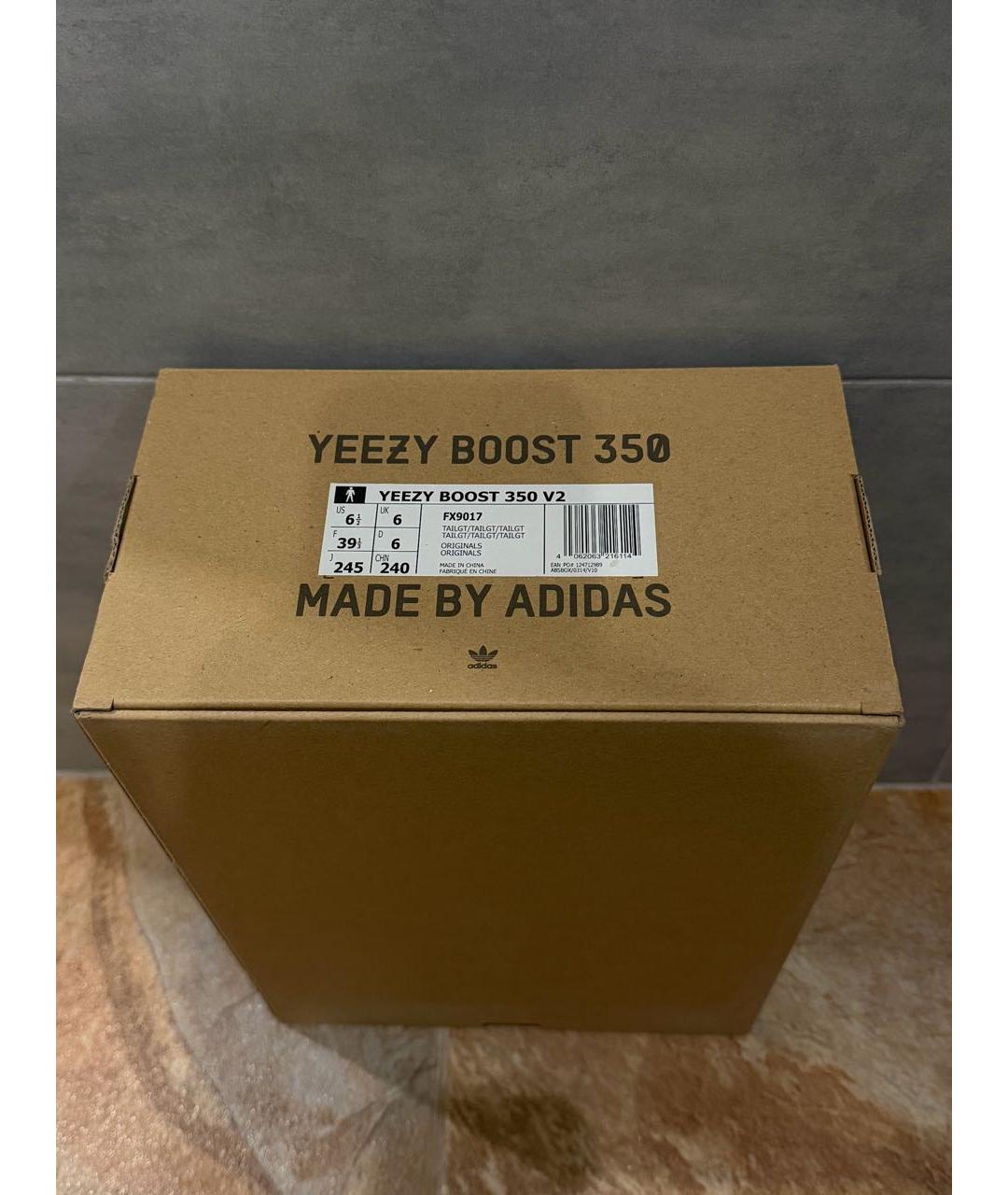 ADIDAS YEEZY Серые низкие кроссовки / кеды, фото 5