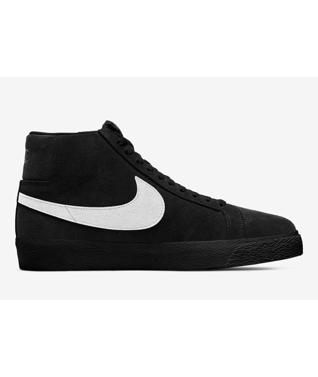 NIKE Черные замшевые высокие кроссовки / кеды, фото 5