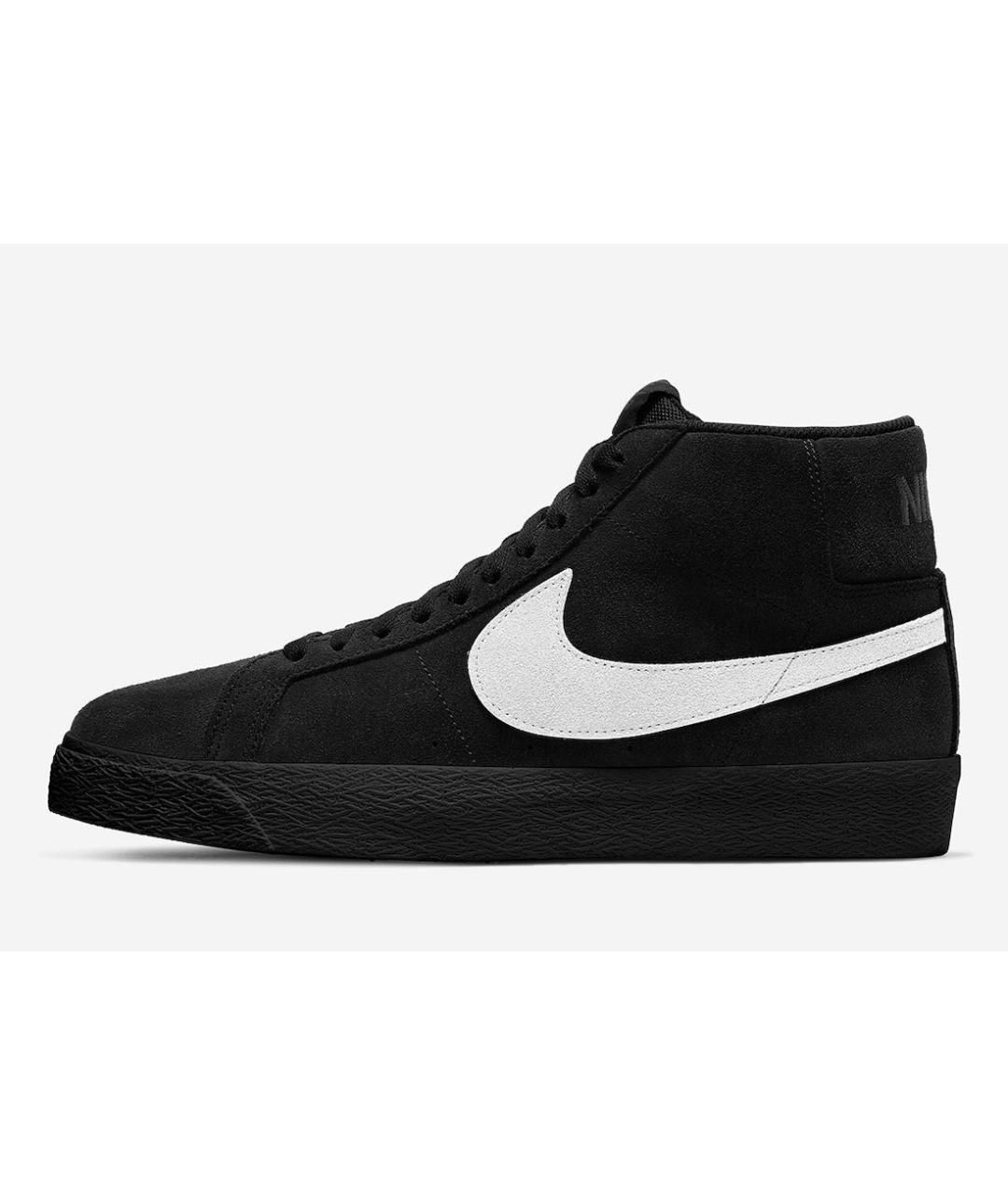 NIKE Черные замшевые высокие кроссовки / кеды, фото 9