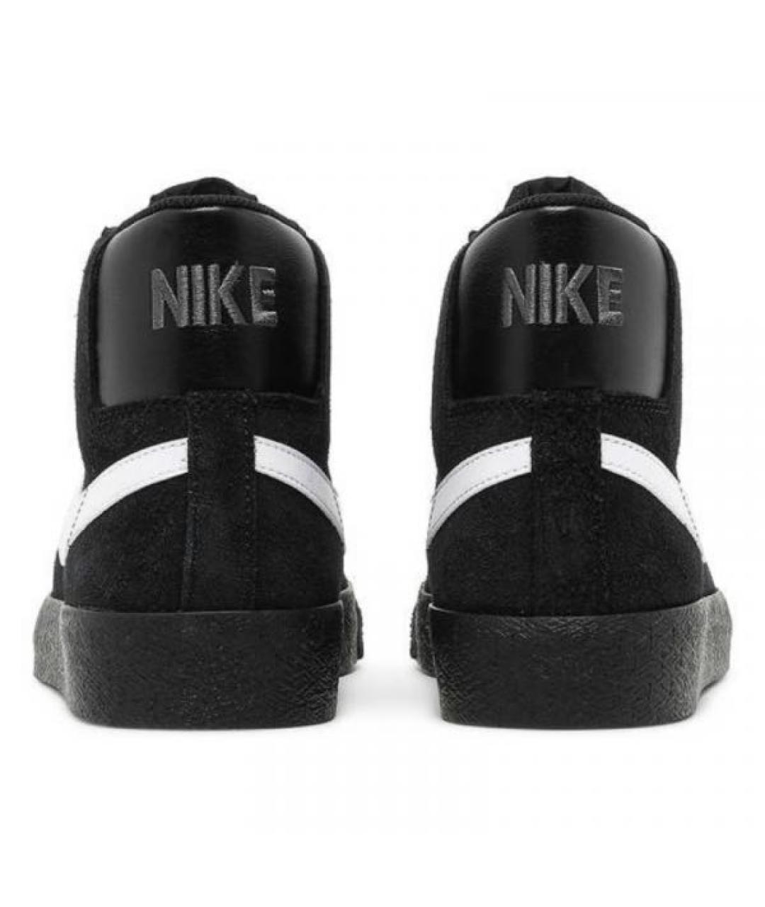 NIKE Черные замшевые высокие кроссовки / кеды, фото 4