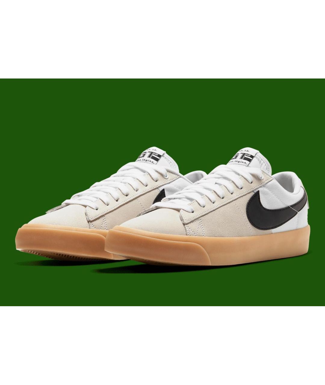 NIKE Бежевые замшевые низкие кроссовки / кеды, фото 2