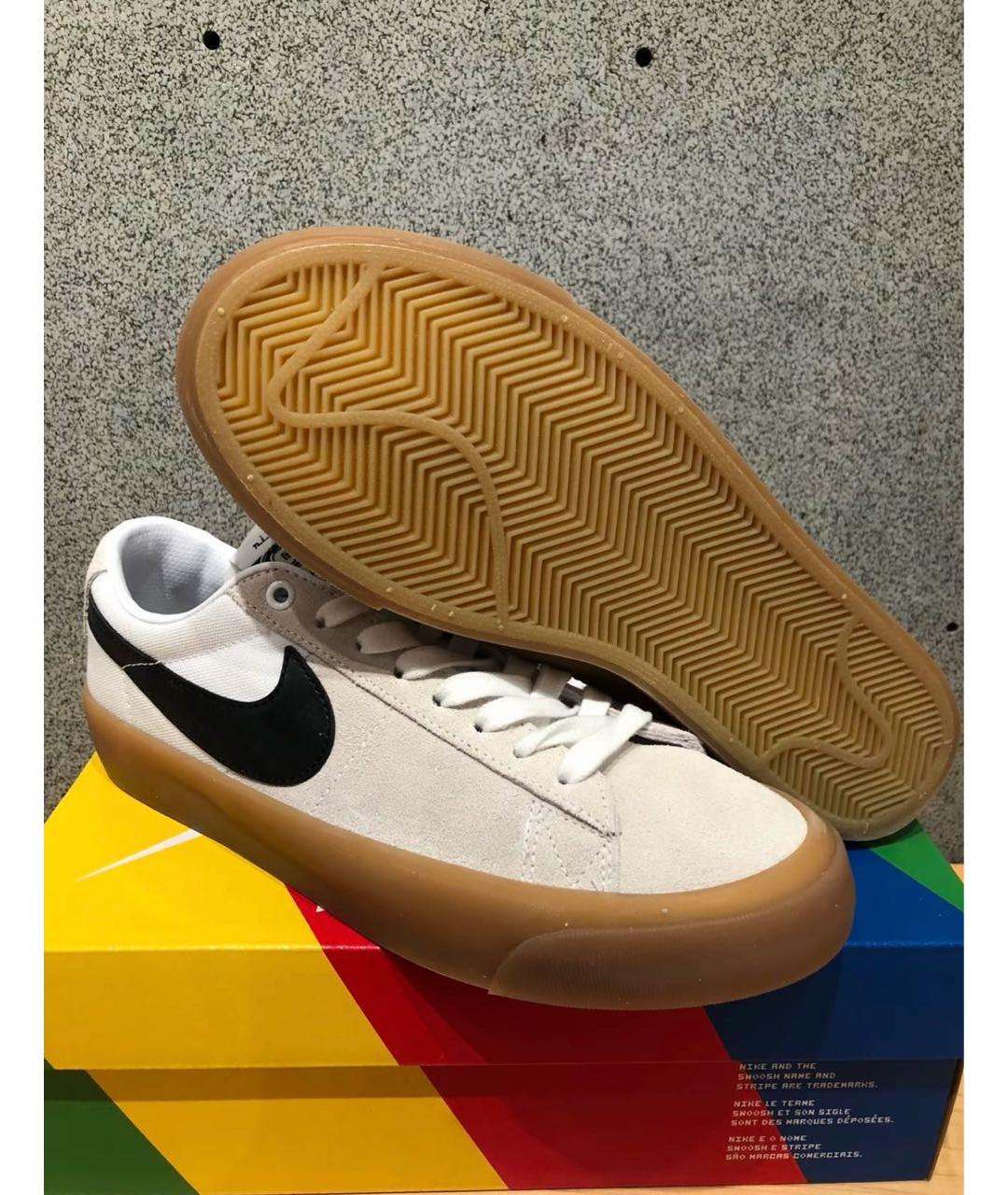NIKE Бежевые замшевые низкие кроссовки / кеды, фото 7