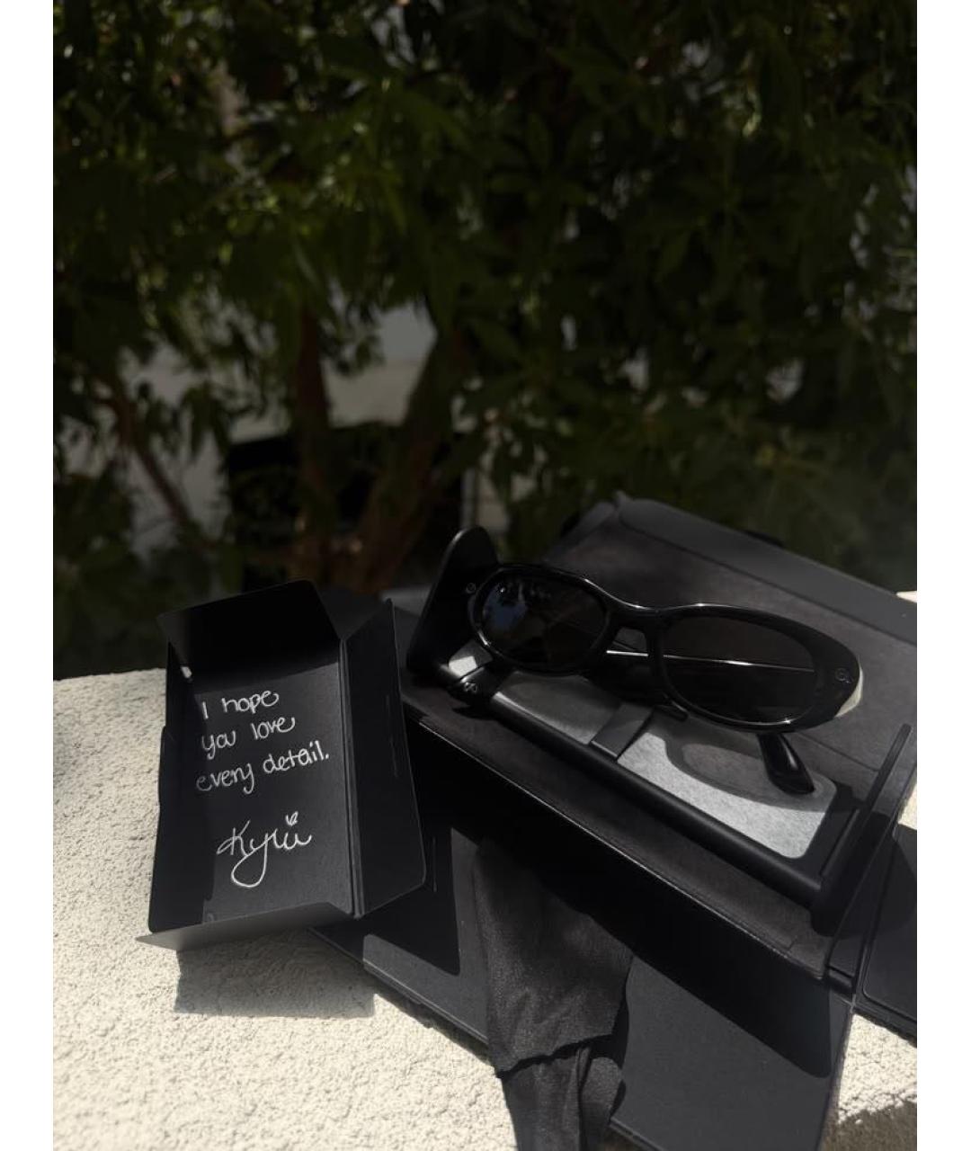 RAY BAN Черные пластиковые солнцезащитные очки, фото 8