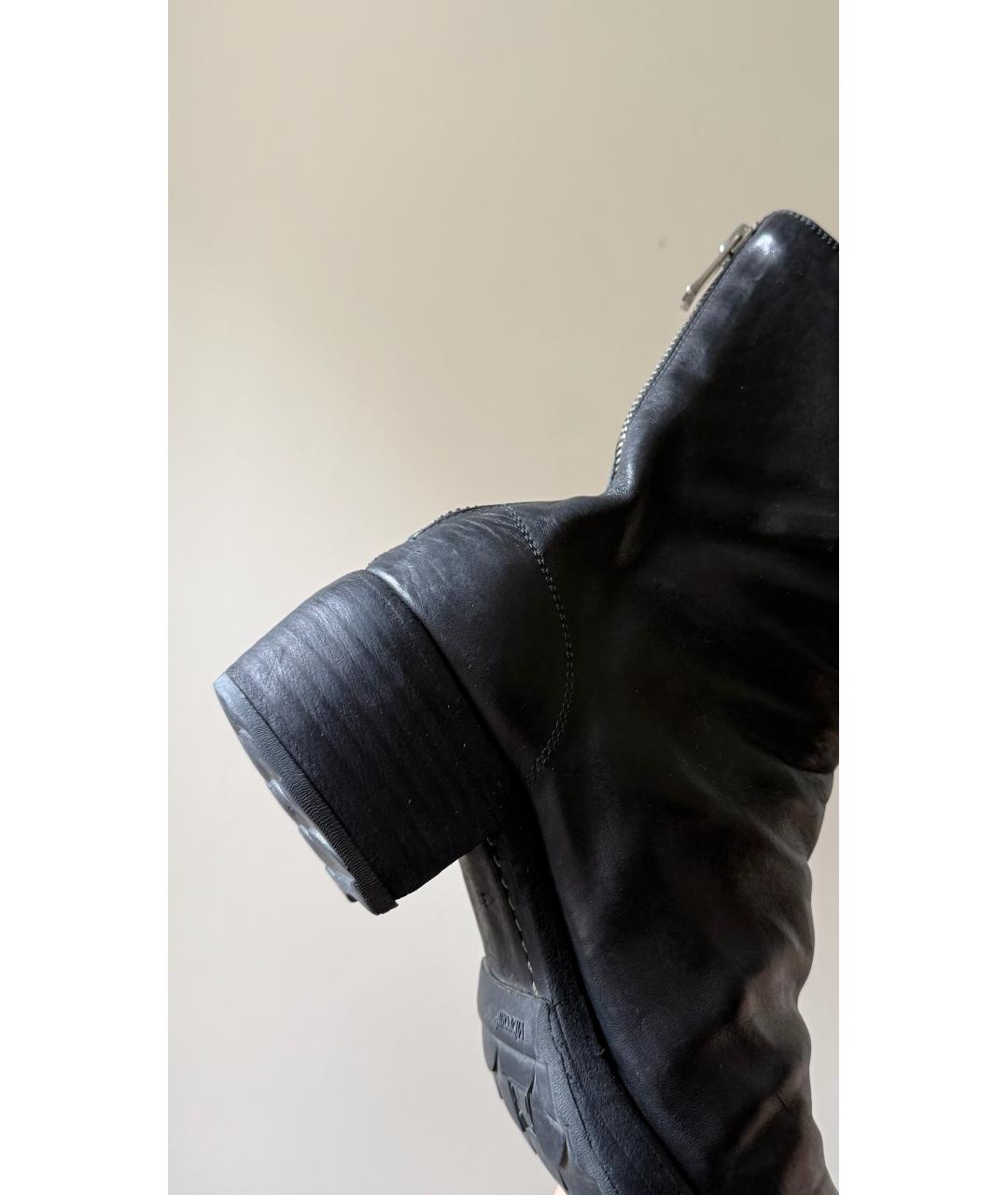 GUIDI Черные кожаные ботинки, фото 7
