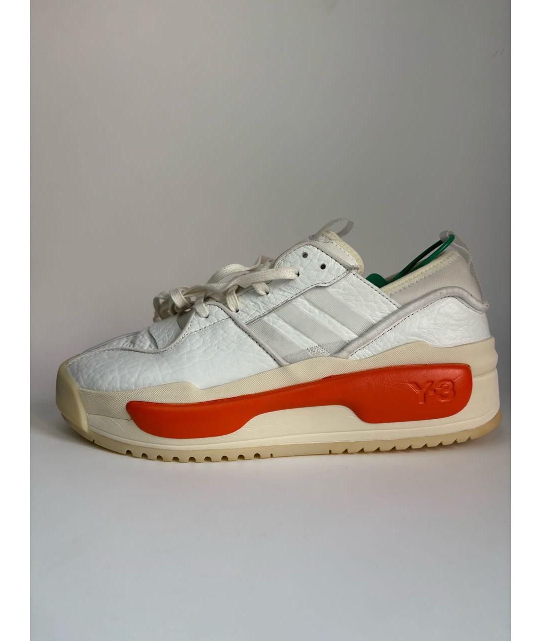 Y-3 Белые кожаные низкие кроссовки / кеды, фото 9