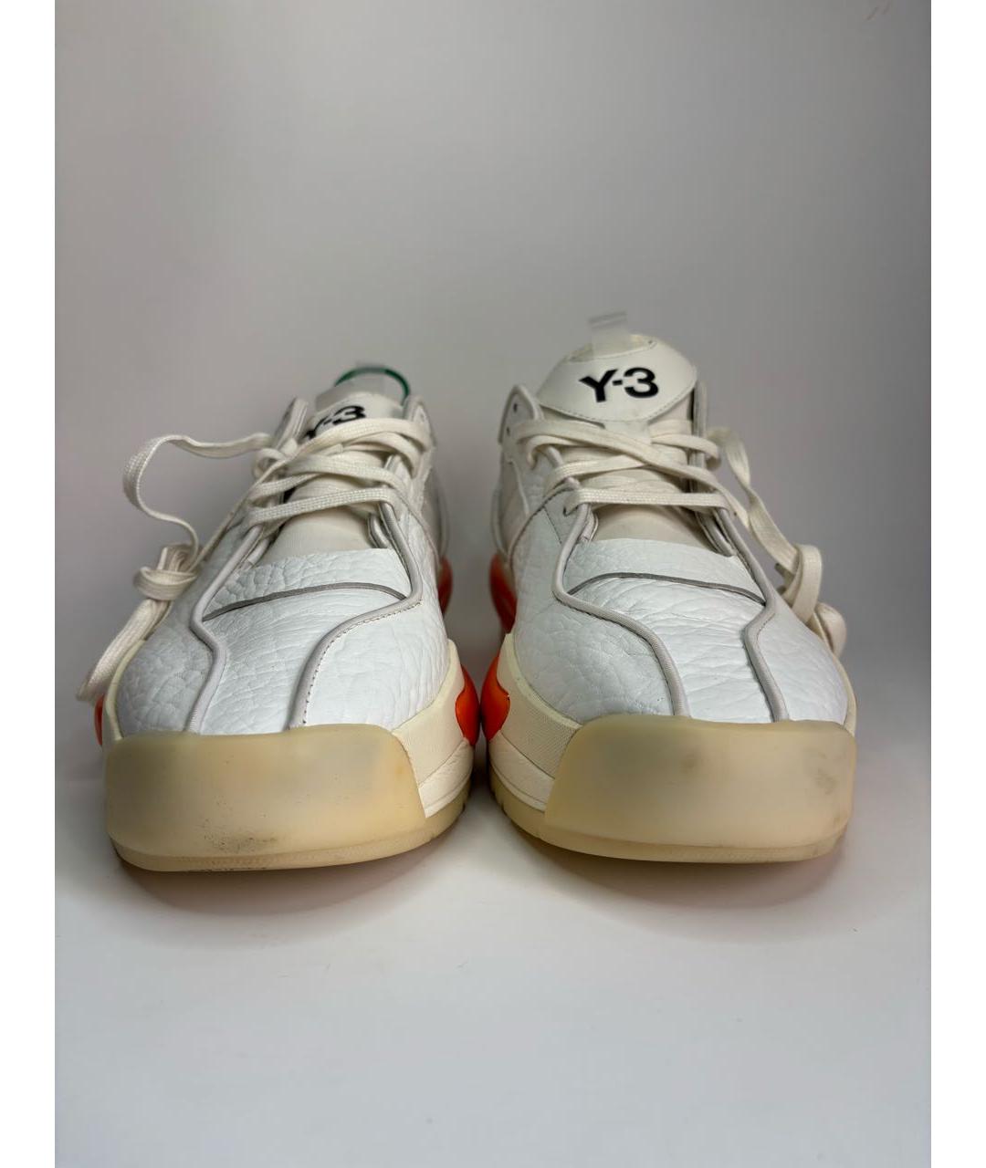 Y-3 Белые кожаные низкие кроссовки / кеды, фото 2