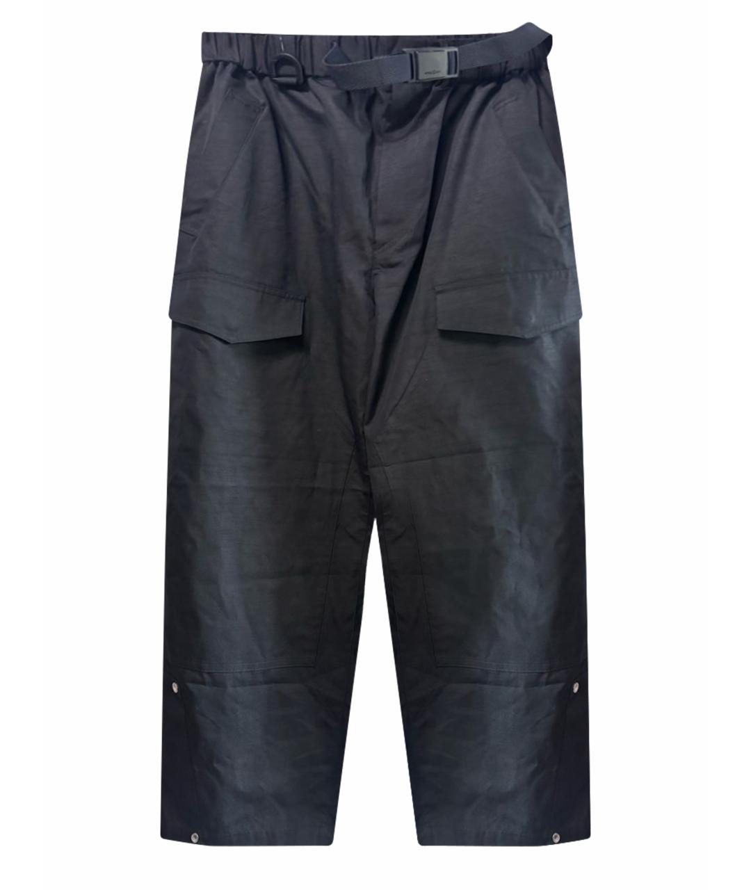 Y-3 Черные хлопковые повседневные брюки, фото 1