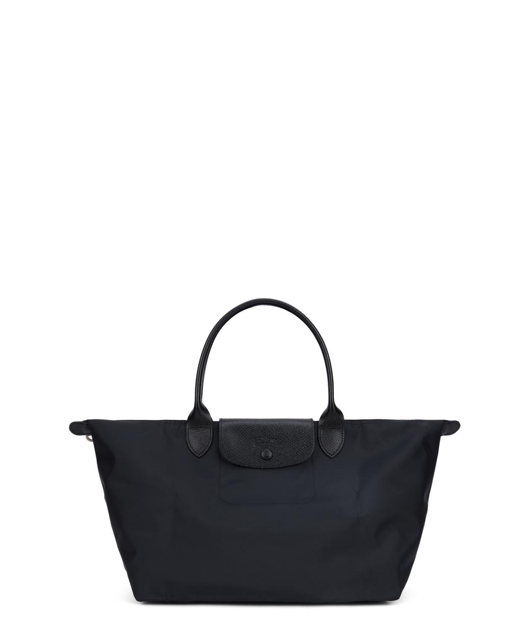 LONGCHAMP Черная синтетическая сумка тоут, фото 1