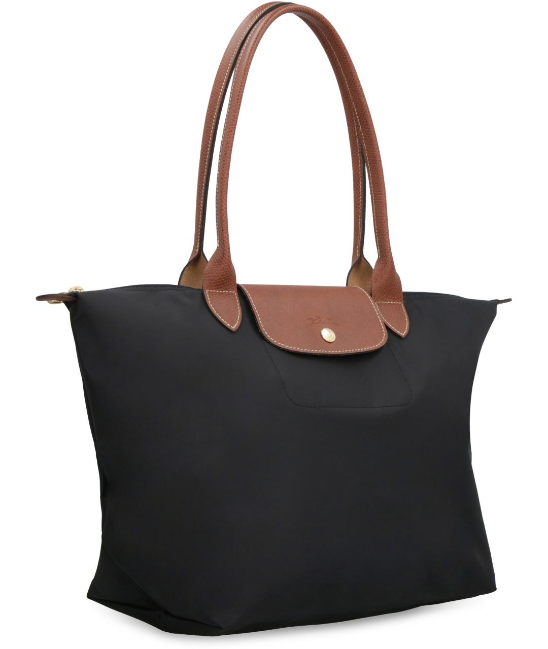 LONGCHAMP Черная синтетическая сумка тоут, фото 2