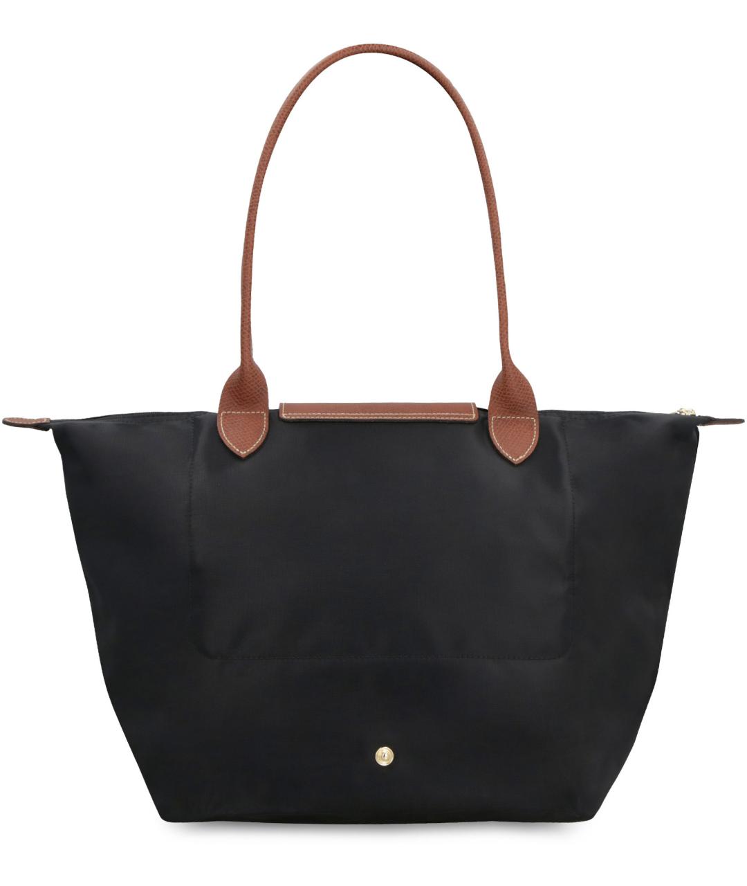LONGCHAMP Черная синтетическая сумка тоут, фото 3