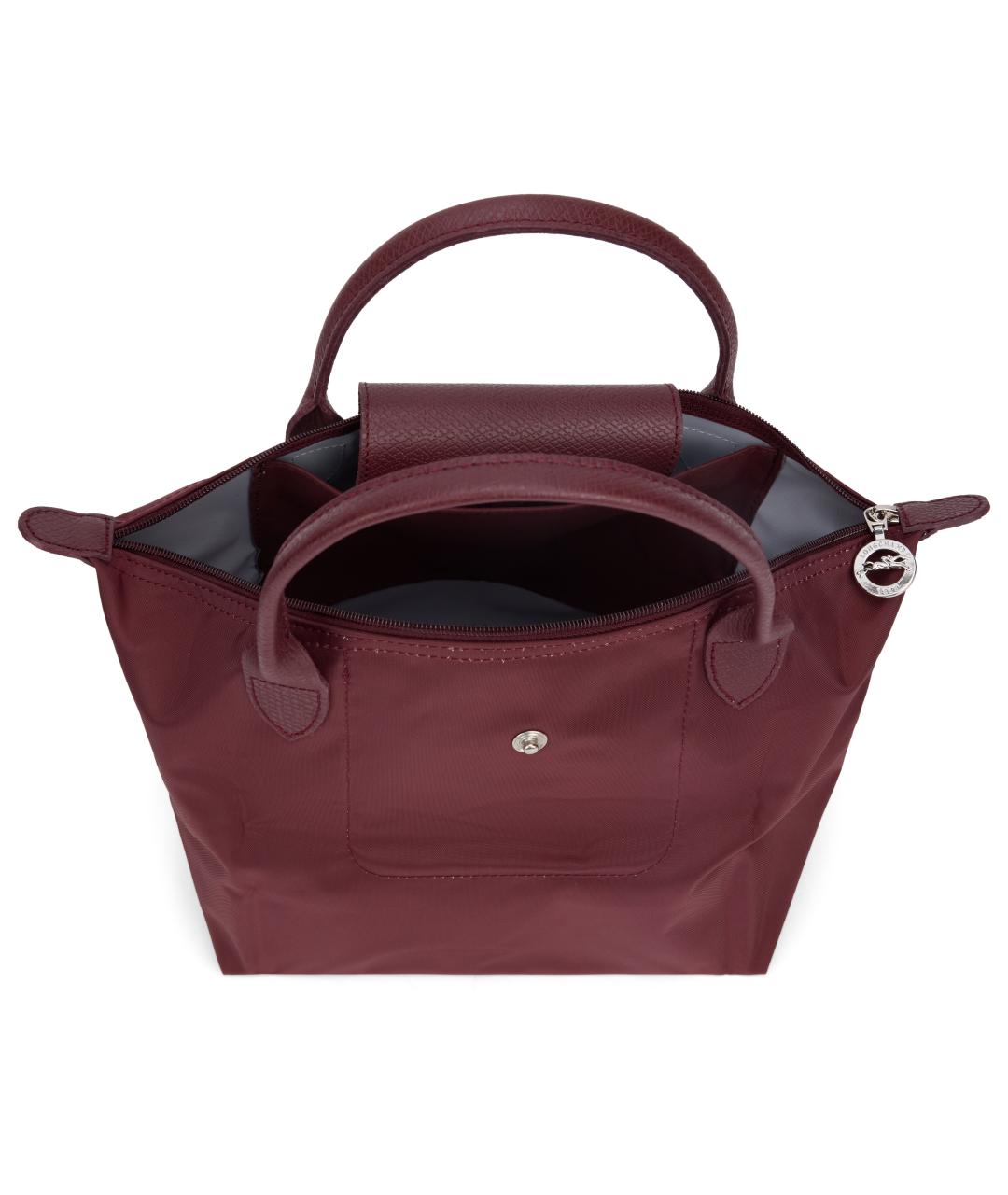LONGCHAMP Бордовая синтетическая сумка тоут, фото 4