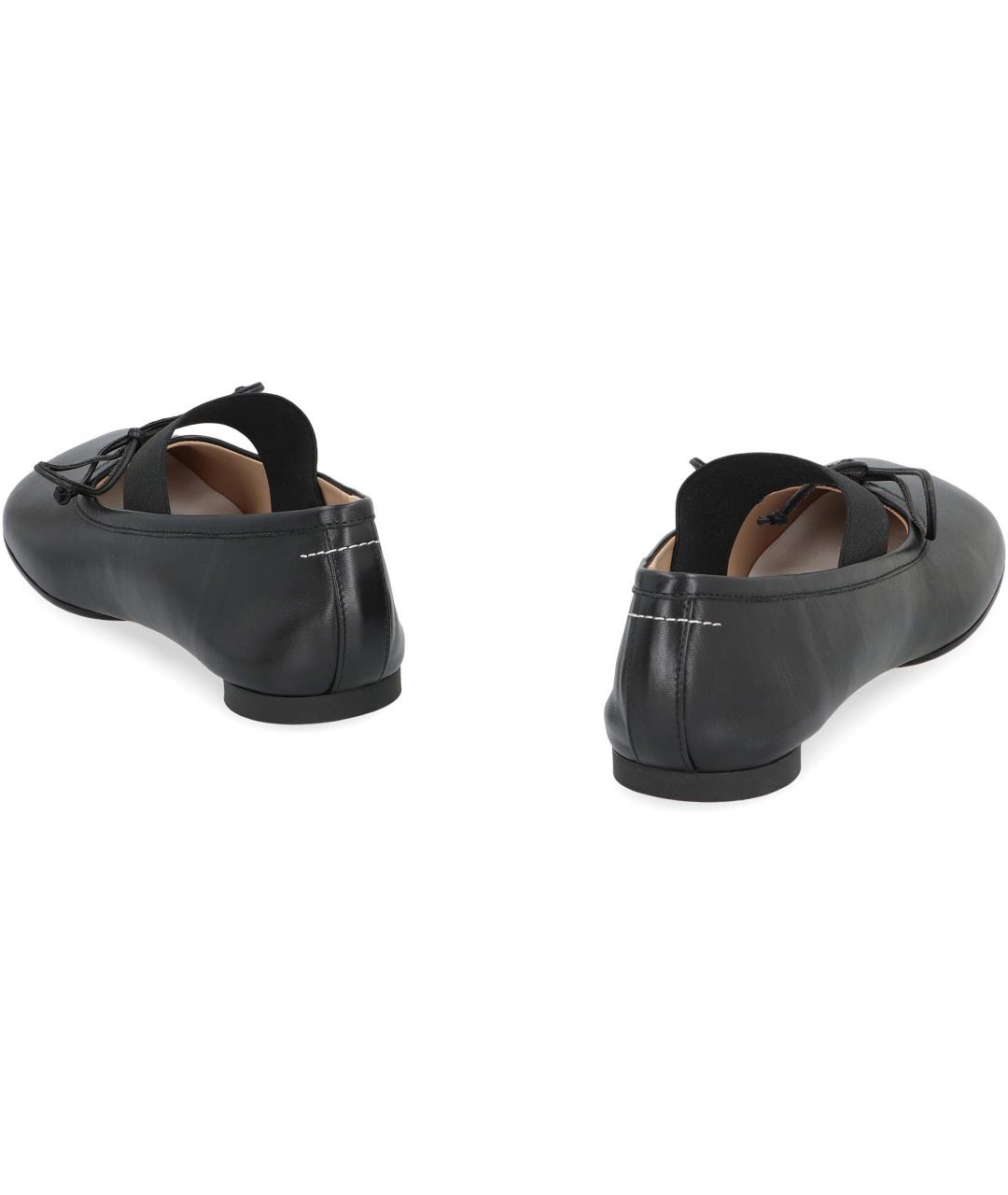 MM6 MAISON MARGIELA Черные кожаные балетки, фото 3