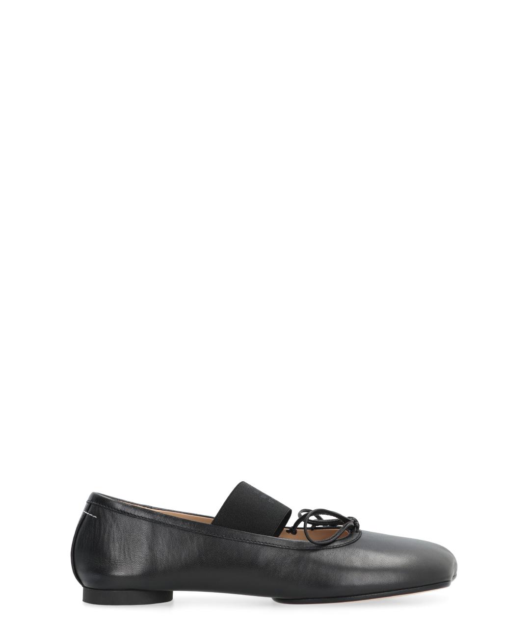 MM6 MAISON MARGIELA Черные кожаные балетки, фото 1