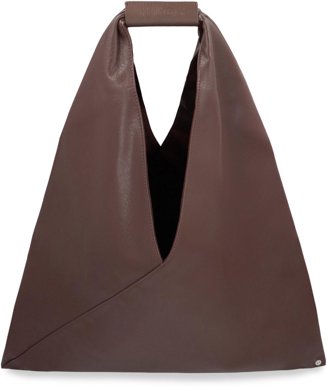 MM6 MAISON MARGIELA Коричневая синтетическая сумка с короткими ручками, фото 5