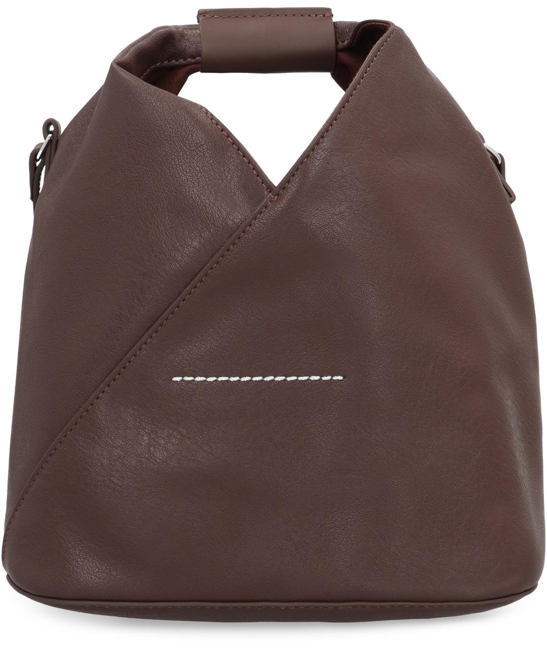 MM6 MAISON MARGIELA Коричневая сумка с короткими ручками из искусственной кожи, фото 3