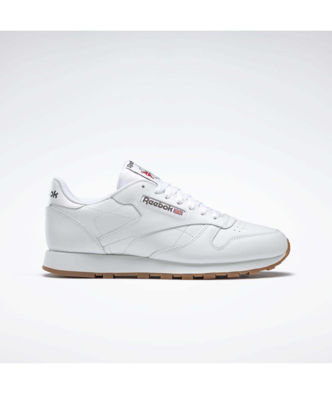 REEBOK Белые кожаные низкие кроссовки / кеды, фото 7